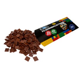 CMC imports 250 x Clamping Blocks Tiles Building Blocks 2 x 2 Nubs Compatible Free Choice of Colours (090 - Brown)