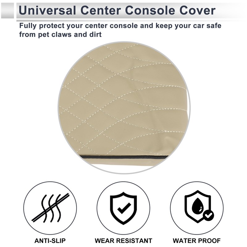 X AUTOHAUX Car Center Console Cover Car Armrest Cover 12.6"x8.27"x1.97"