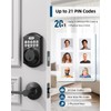 TEEHO TE001L Keyless Entry Door Lock with 2 Handles -