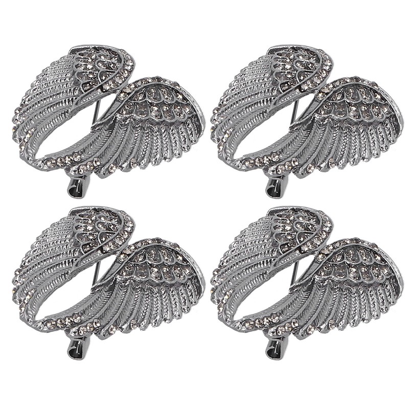 4Pcs Brooch Pin Diamond Angel Wing Pattern Cute Fashion Lapel