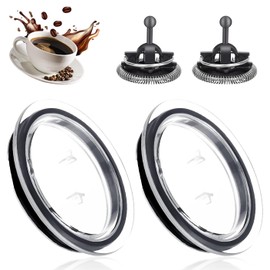 Whisks Fit ForNespresso Frother Parts Aeroccino 3/4/Plus - Nespresso Milk Frother Parts Compatible With Nespresso Aeroccino 4 (2 Whisk & 2 Lid)