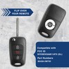 KeylessOption Keyless Entry Car Remote Flip Ignition Key Fob for