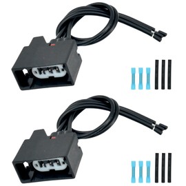 ALTBET 2pcs Front Turn Signal Light Connector Plug Harness Compatible with Jeep Wrangler JK 2007-2018 Replace 68065016AB