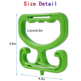 2-Pack Heavy Duty Grocery Bag Carriers – Reusable Plastic Bag Holders with Comfortable Grip, Holds Up to 100lbs Each, Comfortable Grip to Carry Shopping Grocery Bags, Buckets,Shopper Accessories