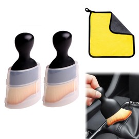 2 PCS Auto Detailingbürste,Auto Reinigungsbürsten,Car Interior Detailing Brushes,Auto Detail Cleaning Brush,Auto Innenreinigung Weiche Bürste,Auto Innenraum Pinsel,für Autopflege,Entfernung von Staub