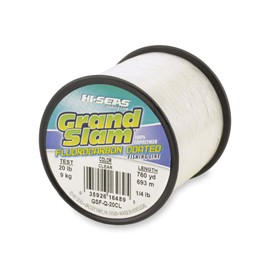 HI-SEAS Grand Slam Fluorocarbon Coated Fishing Line, 20 lb Test, .017" Diameter, Clear, 757 yd