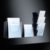 Sigel LH117/4 Wall-Mounted Literature Holder acrylic, with 1 compartment, for