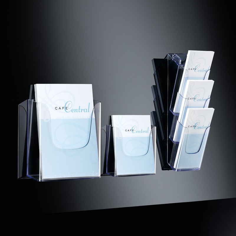 Sigel LH117/4 Wall-Mounted Literature Holder acrylic, with 1 compartment, for