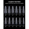 EBANKU 120 Pieces Clear Dual Nail System Mould Acrylic Coffin