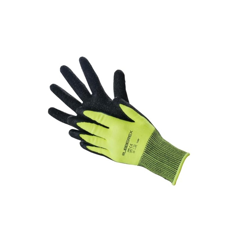 【Ace Gloves】Construction Site Girls Rubber Rex 3 Pair Set, yellow,