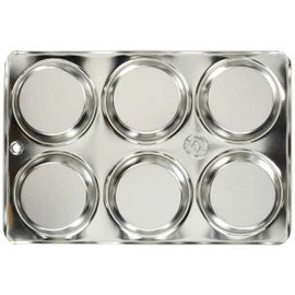 FK Tin Muffin Molds B # 7 Cup 6 Pieces Bed in a Bag
