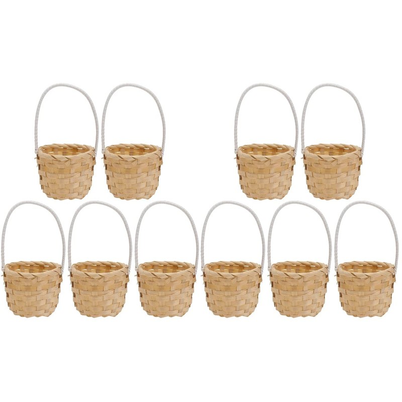 Happyyami 10 x Small Wicker Basket