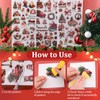 WANDIC 3 Sheets Merry Christmas Rub On Transfer Stickers, Waterproof