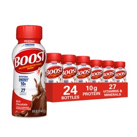 BOOST Original Ready to Drink Nutritional Drinks, Rich Chocolate, 8 Fl Oz Bottles (Pack of 24)