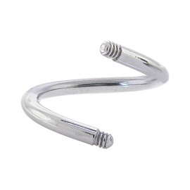 Body Candy Threaded 316L Stainless Steel Repalcement Spiral Barbell 14 Gauge 7/16"