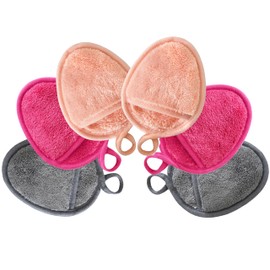 Reusable Makeup Remover Pads Soft Makeup Remover Cloths Washable Facial Makeup Cleansing Pads for Face,Lip,Eyes 6PCS