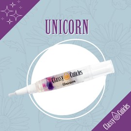 Classy Cuticles Classy Cuticles | Hand Blended Cuticle Oil | Vegan, Cruelty-Free, & Hydrating | Vitamin E, Jojoba, and Argan Oil | 5 mL Brush Pen | Unicorn Scent | Pack of 2