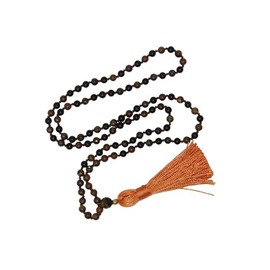 N38 - Beautiful 6mm Tiger Eye Gemstone Bead Prayer Mala 108 Beads/Necklace/Bracelet - Handmade by Jeannieparnell