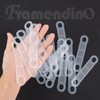 Framendino, 100 Pack Clear Non-Slip Rubber Clothes Hanger Grips Clothing