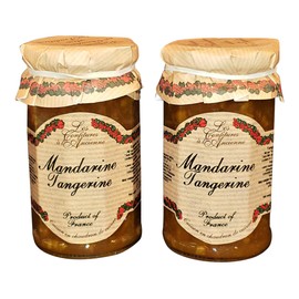 Les Confitures à la Ancienne Set of 2 Jars, Mandarine (Tangerine) French Preserves/Jam, 9.5 oz