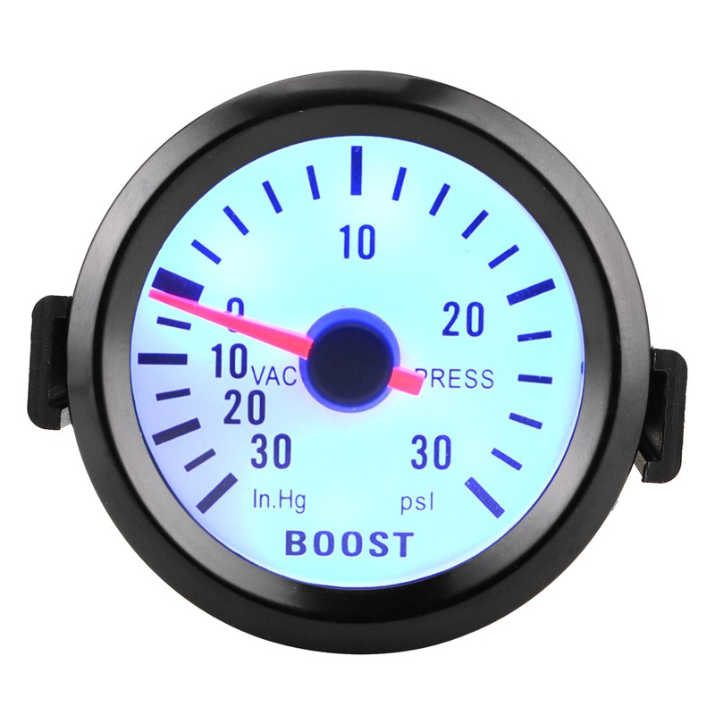 Universal Boost Pointer Gauge Vacuum Pressure Meter 0‑30PSI 12V Blue