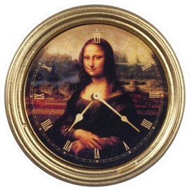 Dollhouse Miniature 1:12 Scale Mona Lisa Clock #G7190