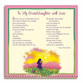 Blue Mountain Arts 2026 Wall Calendar — To My Granddaughter with Love by Susan Polis Schutz | Heartfelt Gift for Granddaughters | 12-Month, 7.5 x 7.5 Inches