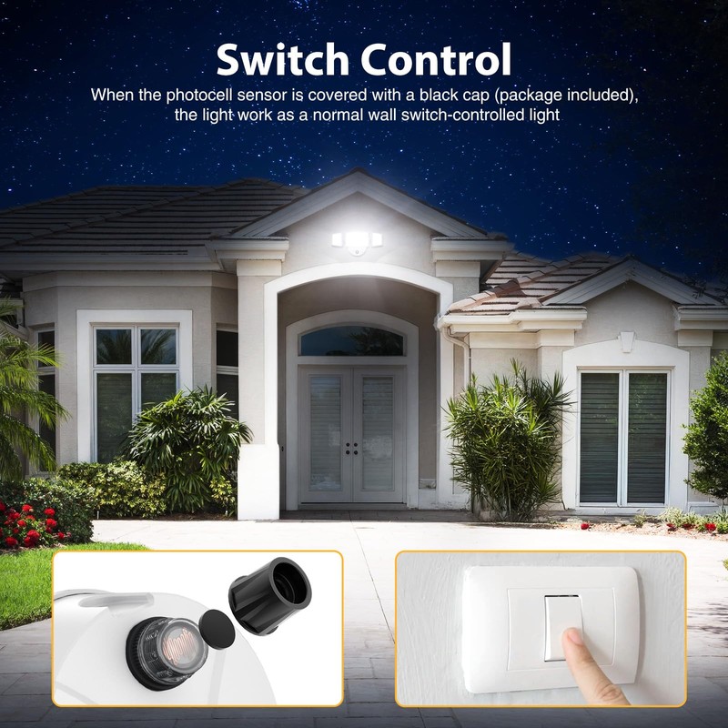 Onforu 70W LED Dusk to Dawn Flood Lights, 7000LM White
