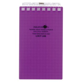 Lihit Lab Twist String Notebook, Memo Size, A7, Wisteria N-1661-10, Set of 2