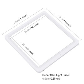 PULUZ LED Photography Shadowless Light Lamp Panel Pad for Photo Studio Box Photography Softbox Bottom Light for Jewelry Cosmetics Artwork (29CM)