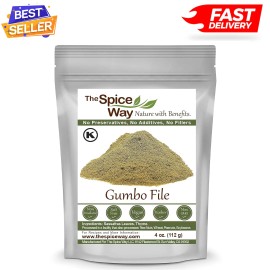 The Spice Way Gumbo File - (4 oz) Made with premium ground Sassafras tree leaves
