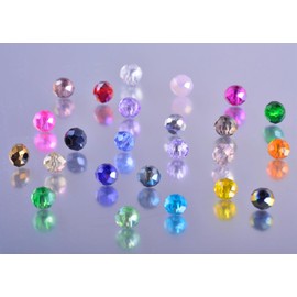 Eswala 2mm Beads Crystal Beads Kit 24colors 3840pcs Glass Beads Micro Small Bicone Faceted AB Color Spacer Beads for Bracelet Making Crystal Beads for Jewelry Making DIY (2mm, Multicolor)