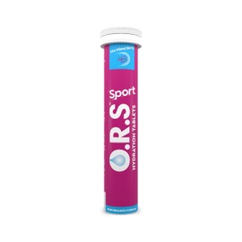 O.R.S Sport Hydration Tablets with Electrolytes, Vegan, Gluten & Lactose Free Formula – Soluble Oral Rehydration Tablets with Natural Mixed Berry Flavour, Low Calorie, Adult & Children, 20 Tablets