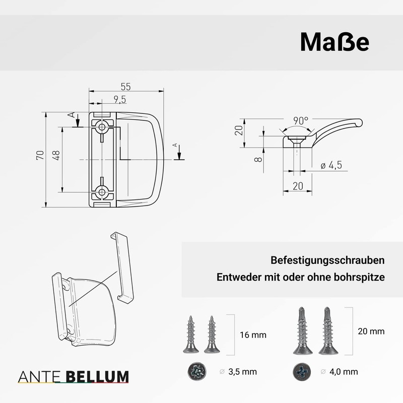 Ante bellum Balcony Door Handle - Versatile Door Handle for