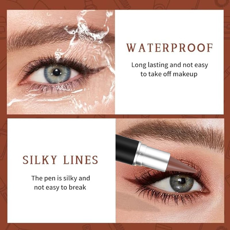 Sitovely 2 Colours Black Coffee Gel Eyeliner Pen, Natural Black