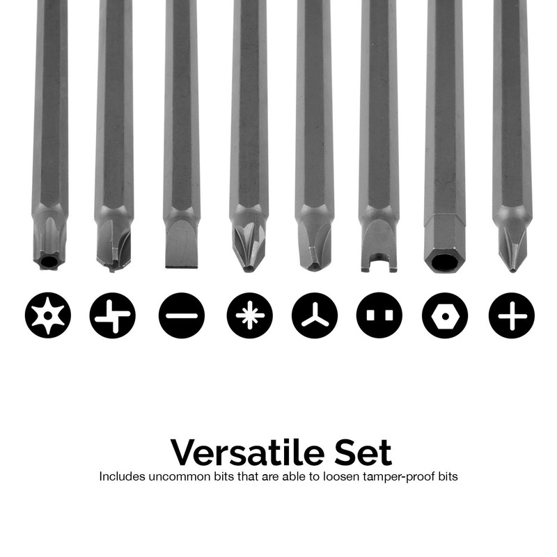 NEIKO 10224A 1/4" Extra Long Security Bit Set, 32 Piece