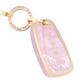 YALNORVA For Chevy Key Fob Cover with Keychain, Key Fob Case Cover Fits for Chevy Blazer Traverse Malibu Cruze Trax Equinox Trailblazer Bolt Camaro Car Accessories Smart Key