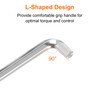 sourcing map Hex Key Wrench 2.5mm S2 Steel L-Shape Hexagon