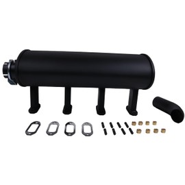 LSSOCH Exhaust Manifold Muffler Kit with Short Pipe 04191237 Compatible With Deutz F4L912 F4L913 F4L914 Engine 4-Cylinder