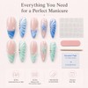 10Pcs Long Almond Press on Nails, Mermaidcore Ocean Theme False