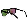 Classic Square Frame Sunglasses Unisex Fashion Matte Black Green Mirror