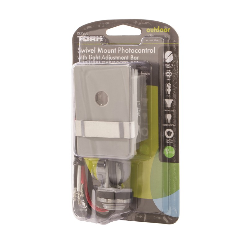 nsi INDUSTRIES TORK RKP203 Outdoor 120-Volt Swivel Mount Photocontrol with
