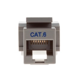 CablesAndKits Cat6 Tool Less RJ45 Keystone Jack, Gray, Interchangeable with many industry brands, Dual T568A and T568B wiring options, Four by four termination layout, UL listed