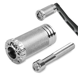 PSLER Motorcycle Shifter Peg Shift Lever CNC Billet Foot Pegs for Sportster Touring Softail Street Glide Road Dyna(Chrome)