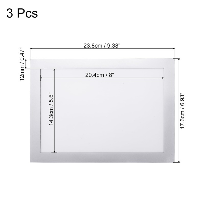 PATIKIL A5 5.6x8 Inch Magnetic Sign Holder, 3 Pack Document