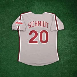 Majestic Mike Schmidt 1989 Philadelphia Phillies Cooperstown Men's Grey Road Jersey - M