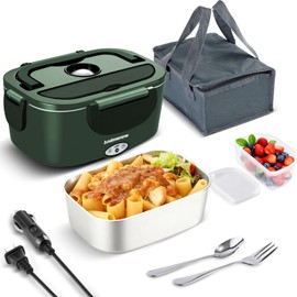 Andmenow Electric Lunch Box for Adults,80W Heated Lunch Box-1.5L Electric Food Warmers,Portable Food Warmer for Travel & Work,Warming Soup & Reheat,Loncheras para Hombres de Trabajo,1*Container