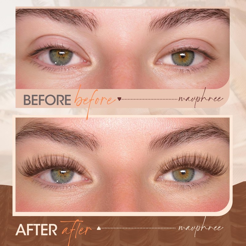 Brown Cluster Lashes Natural Fluffy Eyelash Clusters (10-14MM, Elowen)