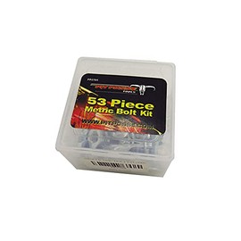 Pit Posse Motorcycle ATV Sport Bike Mini Metric Bolt Kit 53 Pc - Compatible with Honda, Yamaha, Kawasaki, and Suzuki - Tempered Bolts - Durable - Bolts, Nuts, and Washers