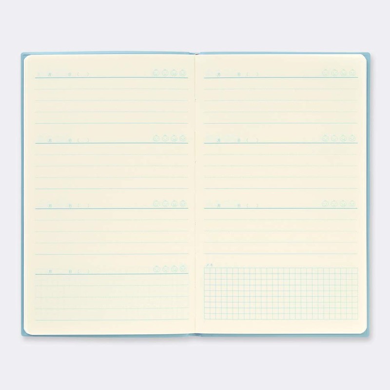 Midori Diary 12876006 Skima, Childcare, Light Blue